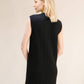 Abito smanicato in maglia a trecce misto cashmere