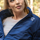 Giacca Puffer Donna Blu con Collo Alto