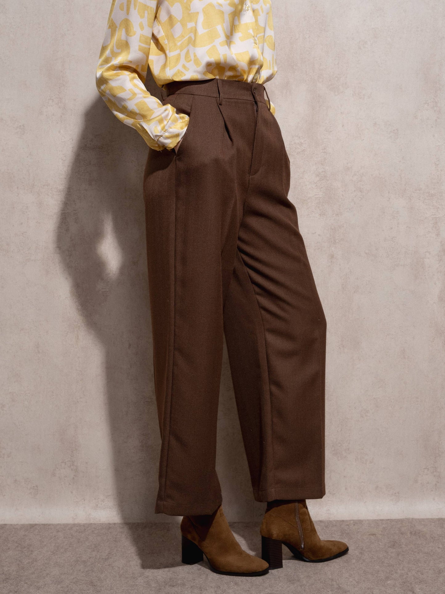 Pantaloni palazzo eleganti a vita alta