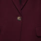 Blazer monopetto bordeaux da donna