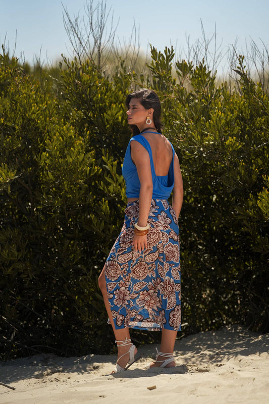 Gonna midi con spacco laterale