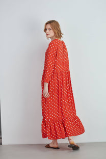 Abito midi a pois Pintas