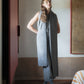 Maxi Sciarpa a Coste in Puro Cashmere