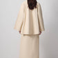 Trench corto in gabardine di cotone con maniche svasate