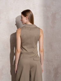 Gilet sartoriale con bottoni da donna