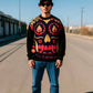 Maglione unisex con teschio messicano in cotone biologico