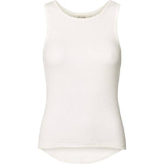 Top in cotone biologico con dettagli in pizzo