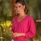Cardigan in cotone con maniche a 3/4