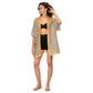 Kimono estivo boho a mezza lunghezza in cotone con maniche corte