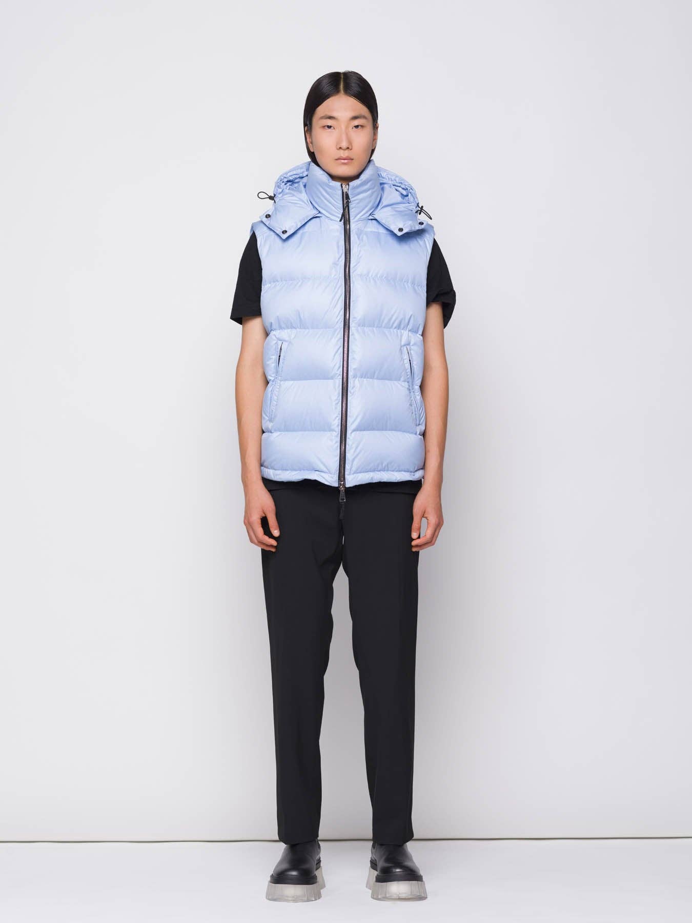 Gilet Puffer Imbottito con Cappuccio