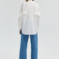 Camicia in popeline con balze