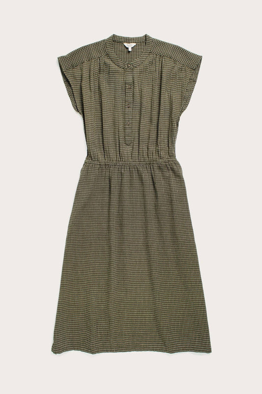 Abito Lorane a quadri oliva