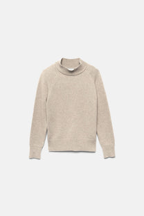 Maglione dolcevita in maglia rasata