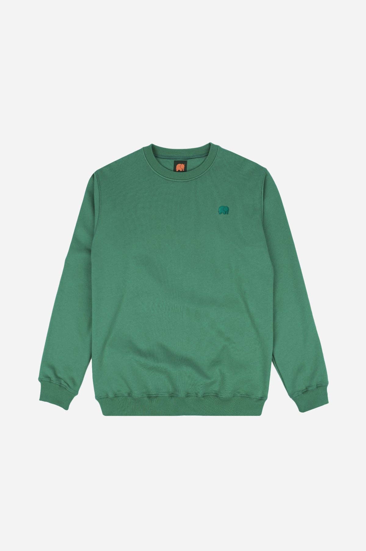 Felpa Essential in cotone organico verde Bosforo