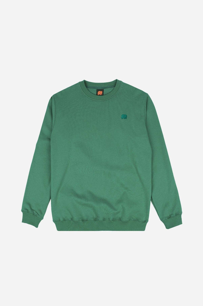 Felpa Essential in cotone organico verde Bosforo