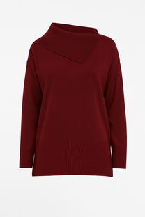 Maglia in Lana e Cashmere con Collo a Cascata