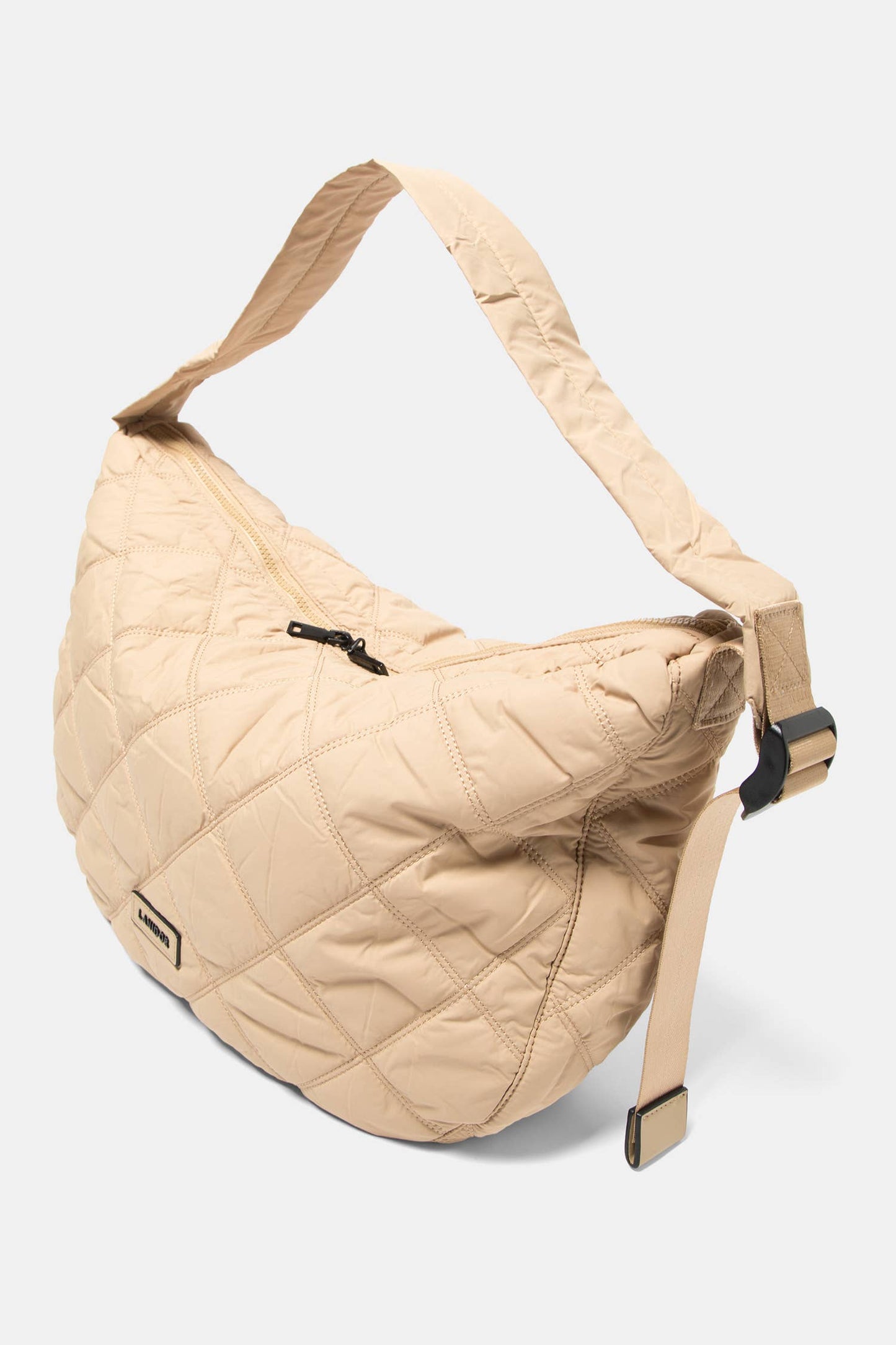 Borsa a spalla trapuntata con tracolla regolabile