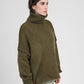 Maglione dolcevita oversize verde militare