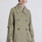 Trench corto in gabardine doppiopetto