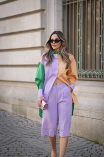Bermuda culotte in misto lino