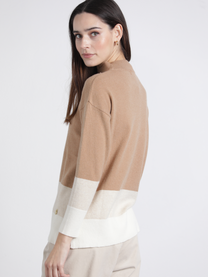 Maglia Nervo bicolore in lana e cashmere