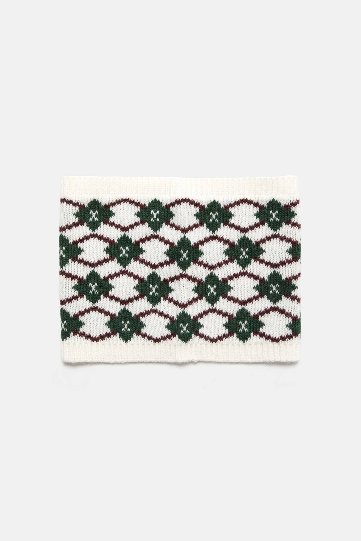 Scaldacollo jacquard in maglia
