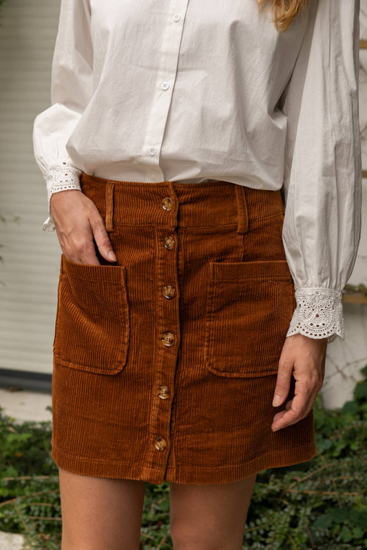 Gonna corta in velluto a coste Jerry