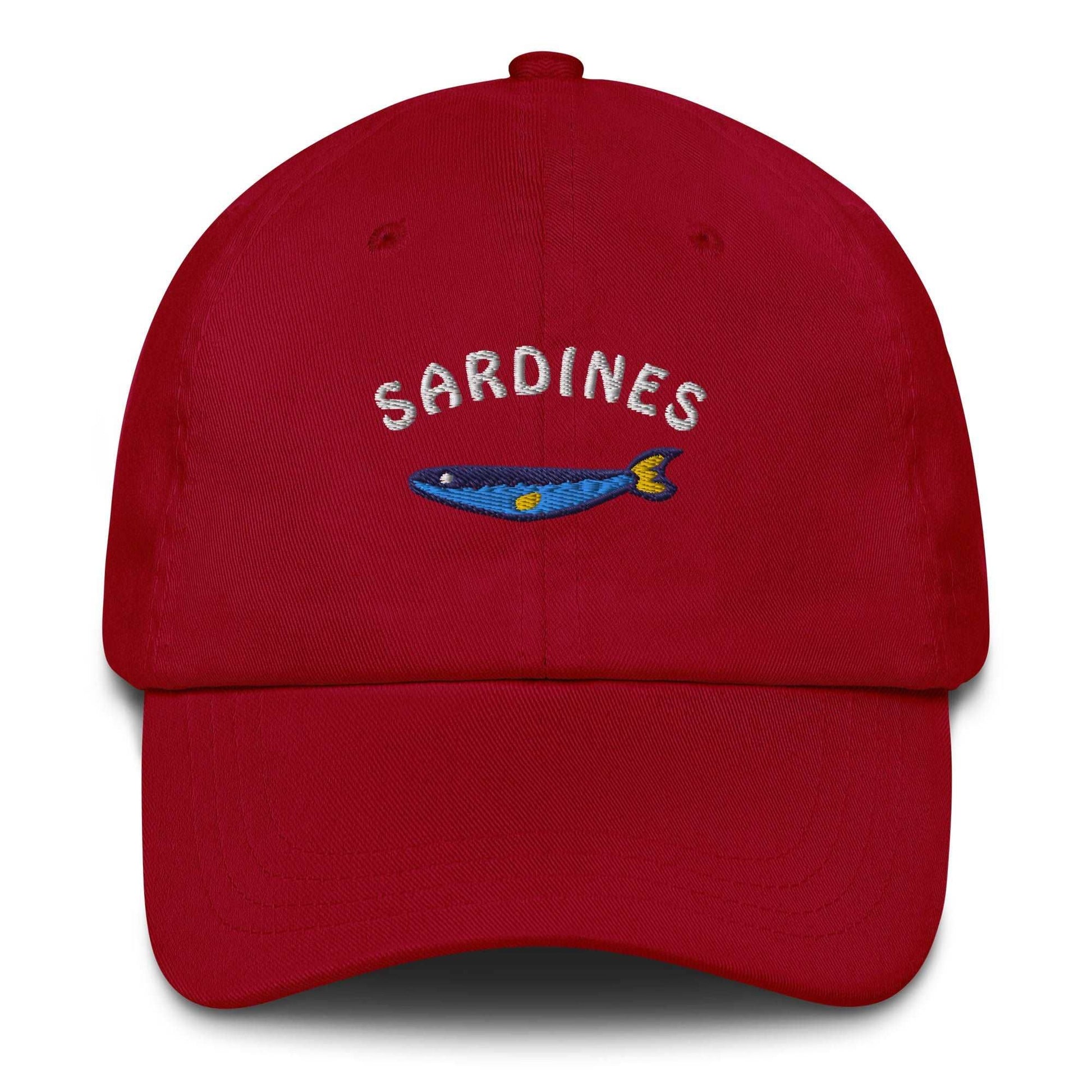 Cappellino da baseball in cotone con ricamo Sardines