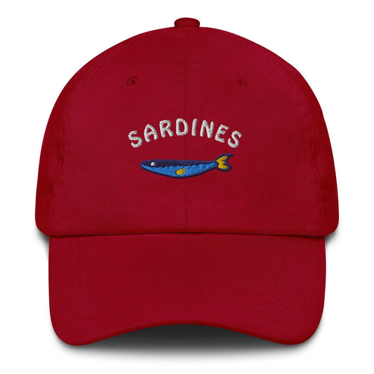 Cappellino da baseball in cotone con ricamo Sardines
