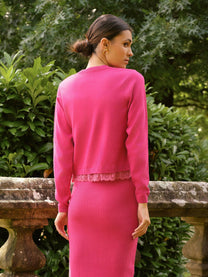 Giacca cardigan in pizzo di cotone