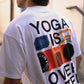 T-shirt oversize “Yoga is Overrated” in cotone biologico