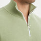 Maglia con colletto trucker sportivo in cotone verde
