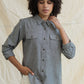 Camicia Lenon in chambray grigio ferro