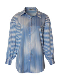Camicia oversize a righe con bottoni