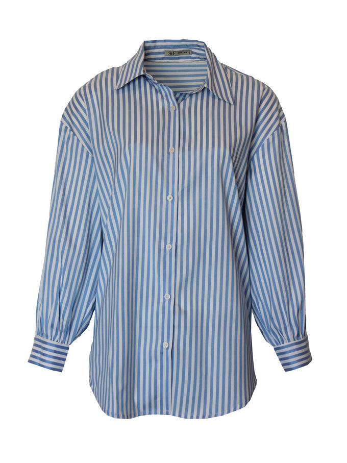 Camicia oversize a righe con bottoni
