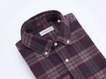 Camicia in flanella Abies bordeaux
