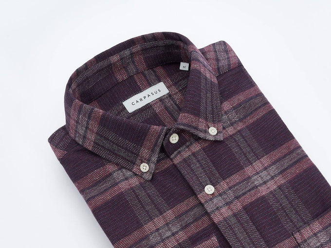 Camicia in flanella Abies bordeaux