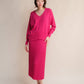 Gonna plissé in maglia misto cashmere 3D-knit