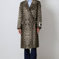 Cappotto lungo leopardato in cotone