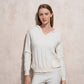 Maglione con cappuccio jacquard da donna
