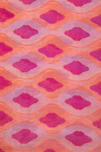 Sciarpa stampata multicolor in lana e modal