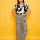 Pantaloni Conil a gamba dritta con vita elastica e coulisse