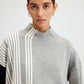 Tunica in maglia con fascia al collo