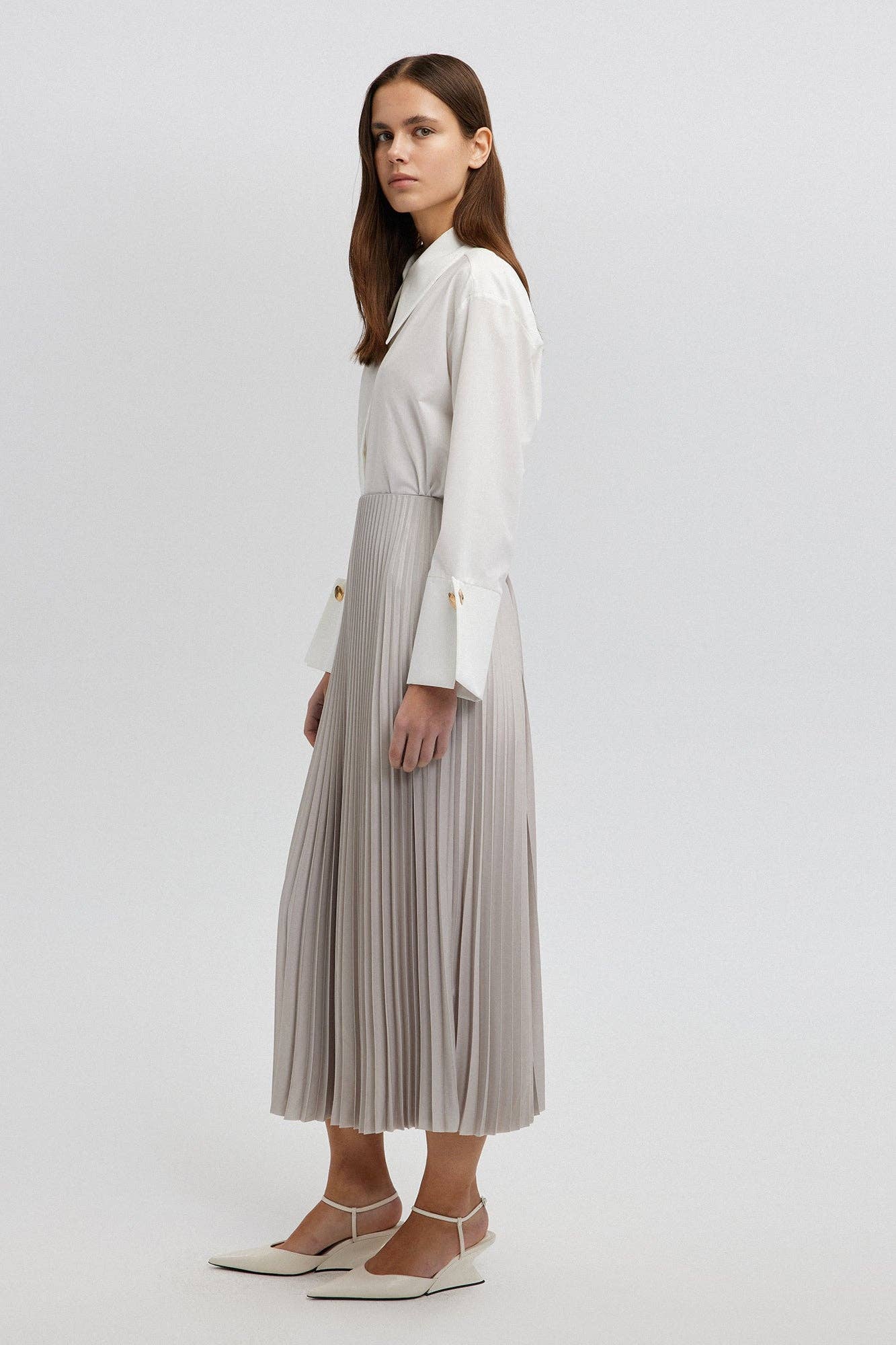 Gonna midi plissettata elegante