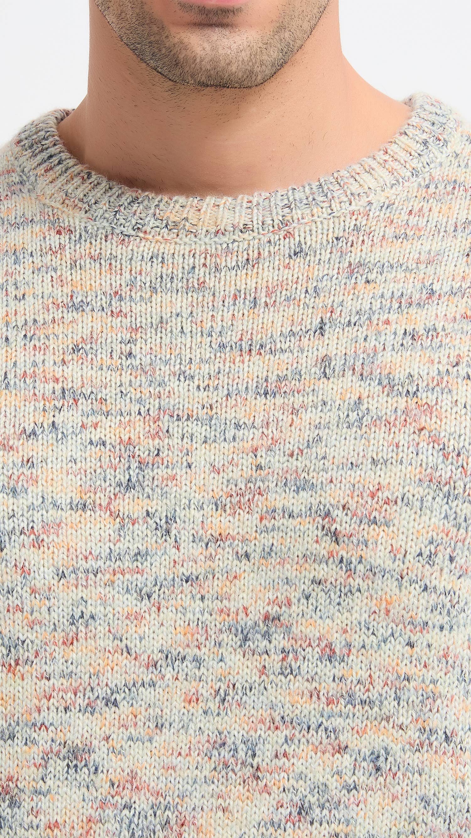 Maglione girocollo spesso Vulcano beige
