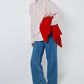 Camicia a righe rosse in viscosa
