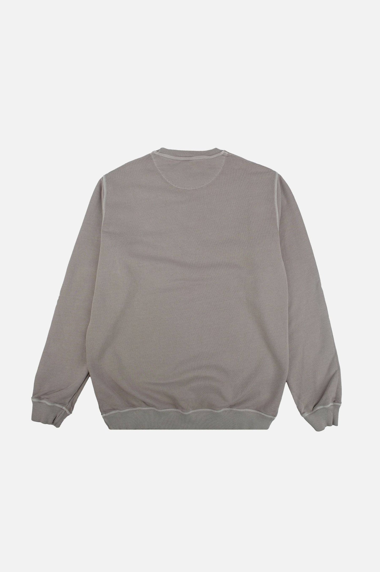 Maglione pesante in cotone biologico tinto a pigmento grigio