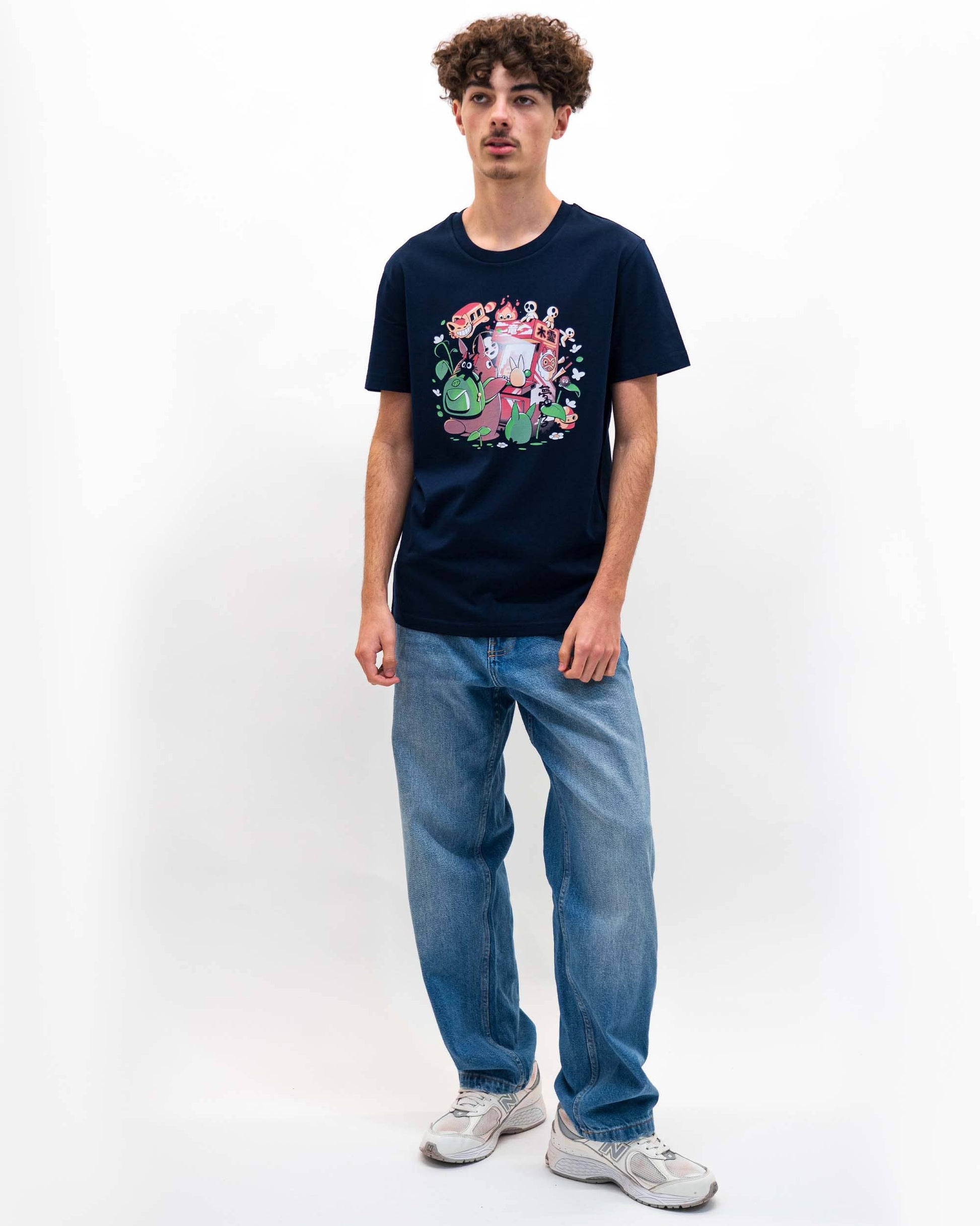 T-shirt unisex in cotone biologico con stampa grafica stile Totoro