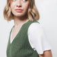 Gilet in maglia strutturata con scollo a V