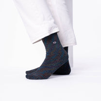 Calzini glitterati in cotone pettinato neri multicolore